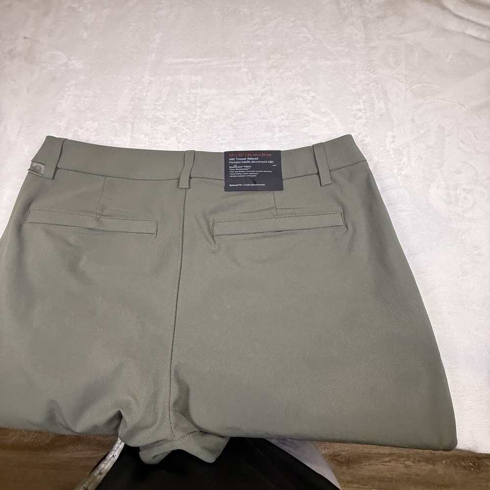 Lululemon ABC Trouser Relaxed Fit Mens 33x29 Green Warpstreme Stretch Pants - Picture 7 of 9